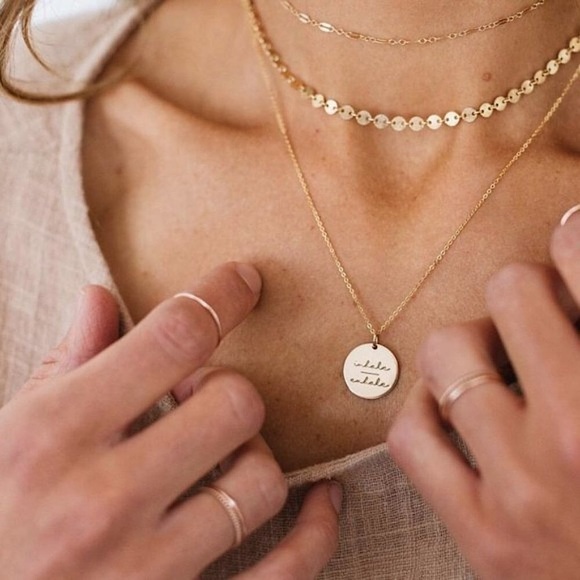 Urban Outfitters Jewelry - Inner Peace Mantra Minimalist Pendant Necklace